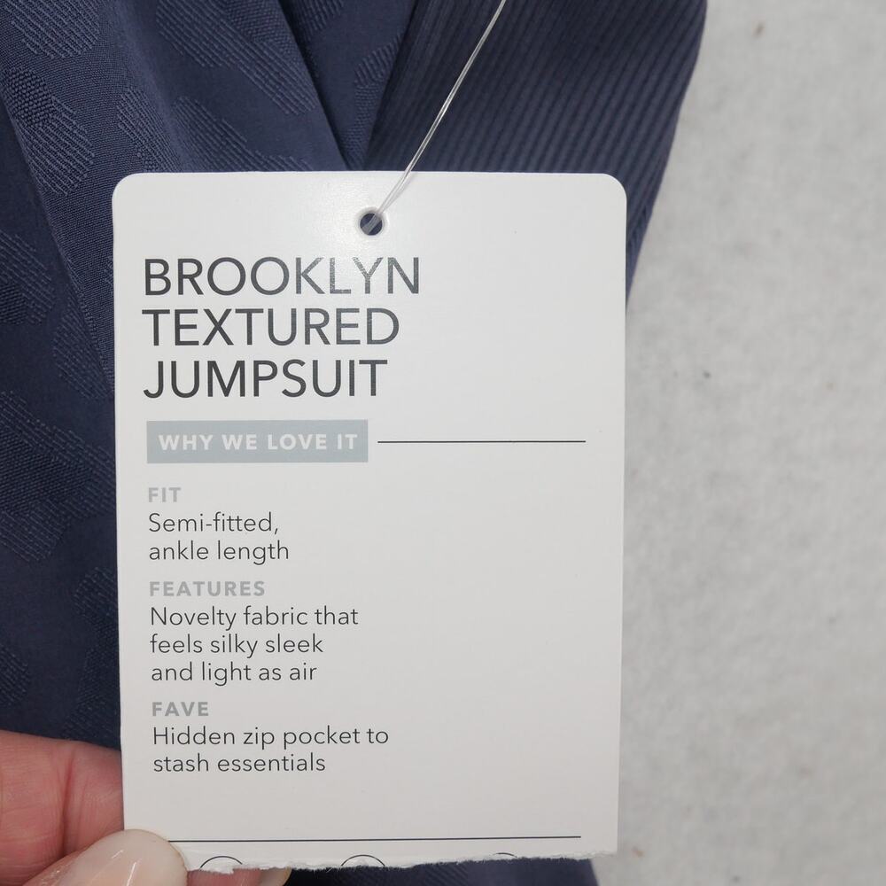 NEW Athleta Brooklyn Textured Jumpsuit Women's Plus Size 26 Gray Violet Purple - Picture 8 of 13